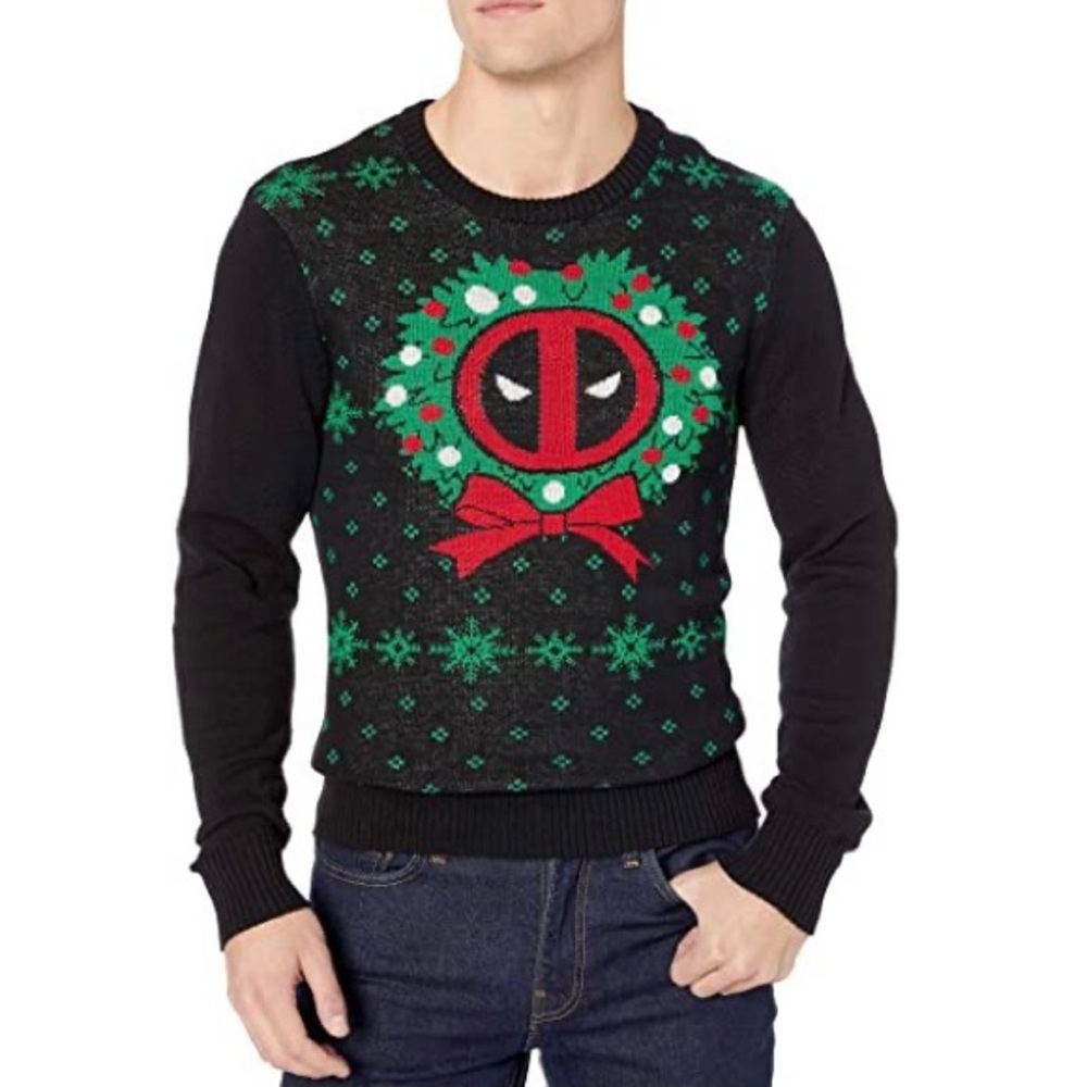Men’s Marvel Deadpool Christmas Sweater Size XL - Picture 6 of 6